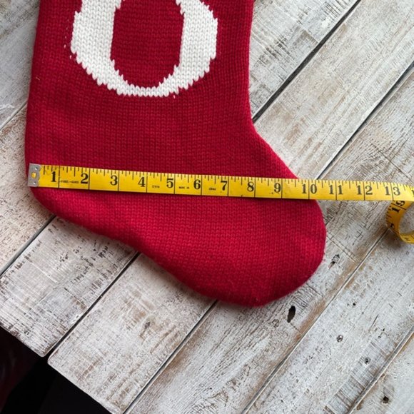 NWT St. Nicholas Square Initial O knit stocking Large 20 inch long - Picture 4 of 4